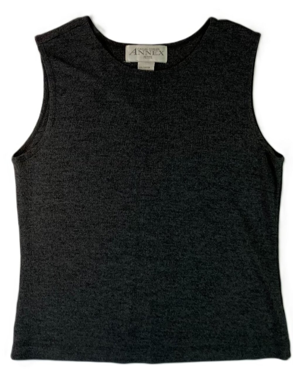 Vintage Sleeveless Casual Corner Annex Women's Dark Gray Shirt Size Petite S